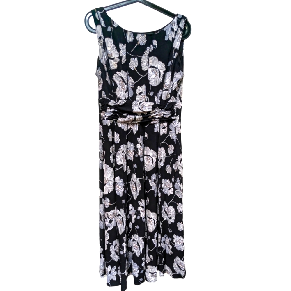 Perceptions‎ Sleeveless Floral A-Line Dress Sz M